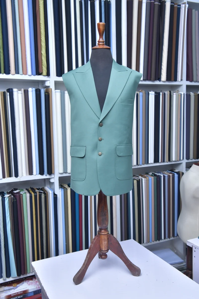 Sage Green Lapel Waistcoat